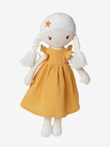 Fabric Doll + 2 Dresses WHITE MEDIUM SOLID 
