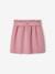 Straight Paperbag Skirt for Girls mauve 