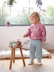 -Wide, Flap-Front Denim Trousers, for Babies