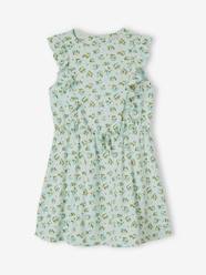Girls-Printed Dress with Ruffles for Girls