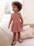 Dungaree Dress in Cotton Gauze, for Babies Pink 