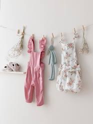 Frilly Dungarees in Linen & Cotton, for Babies