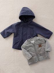 Baby-Outerwear-3-in-1 Parka with Detachable Bodywarmer, in Fleece, for Babies