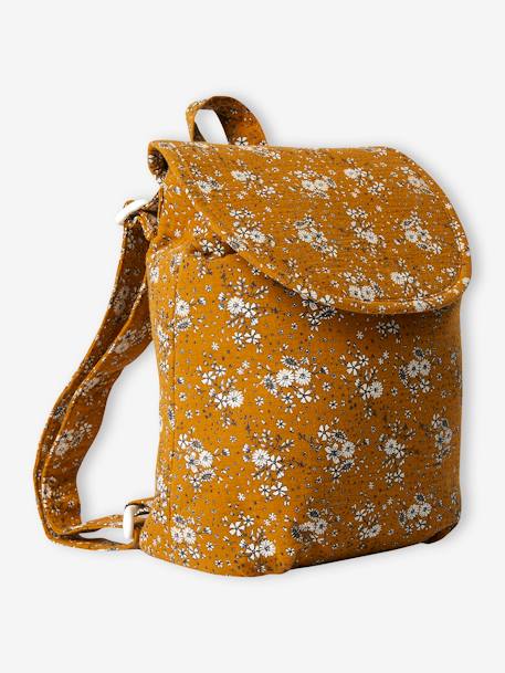 Floral Bag for Girls camel 