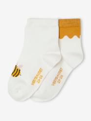 Baby-Socks & Tights-Pack of 2 Pairs of "Bee" Socks for Babies