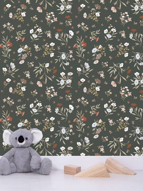 Sweet Flowers Pattern Wallpaper, Lilydale by LILIPINSO nude pink+olive 