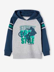 Boys-Cardigans, Jumpers & Sweatshirts-Hooded Sweatshirt, Graphic Motif, Raglan Sleeves, for Boys