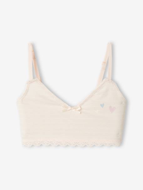 Pack of 2 Hearts Bras, for Girls lilac 