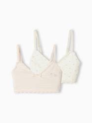 Girls-Underwear-Pack of 2 Hearts Bras, for Girls