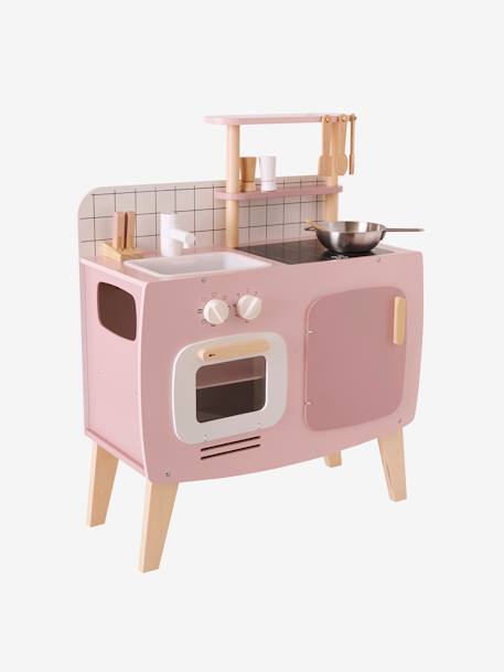 Wooden Design Kitchen - FSC®100 Certified caramel+Light Blue+Light Pink 