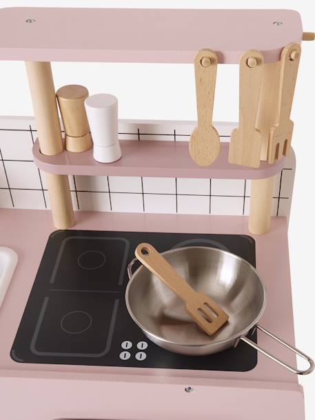 Wooden Design Kitchen - FSC®100 Certified caramel+Light Blue+Light Pink 