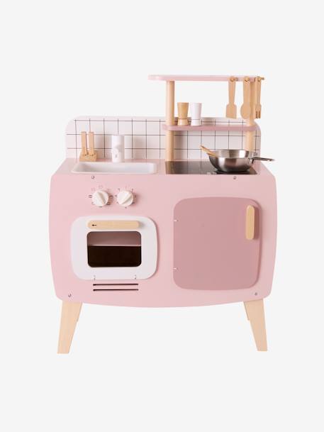 Wooden Design Kitchen - FSC®100 Certified caramel+Light Blue+Light Pink 