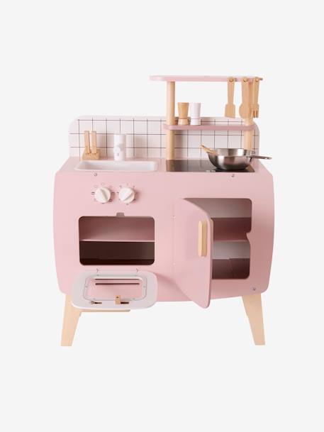 Wooden Design Kitchen - FSC®100 Certified caramel+Light Blue+Light Pink 