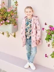 Floral Raincoat with Hood, for Girls