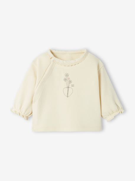Sweatshirt with Front Opening for Babies ecru 