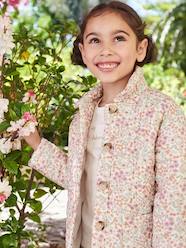 Girls-Padded Jacket with Floral Print for Girls