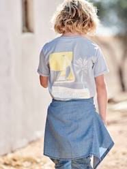 Boys-Tops-T-Shirts-T-Shirt with Large Boat on the Back, for Boys