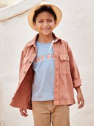 Boys-Shirts-Shacket in Fabric with Pigment Dye Effect, for Boys