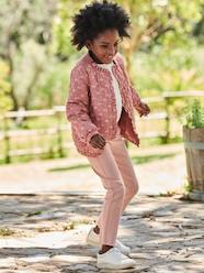 Girls-Padded Jacket with Floral Print for Girls