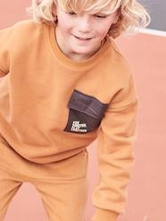 Sports Sweatshirt with Dual Fabric Pocket for Boys