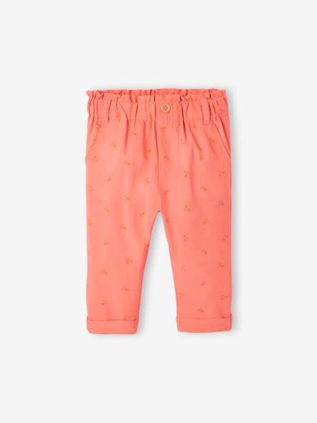 Fluid Trousers for Babies caramel+coral 
