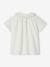 Cotton Gauze Blouse for Girls, Broderie Anglaise Collar ecru 