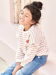 Sailor-type Sweatshirt with Ruffles on the Sleeves, for Girls