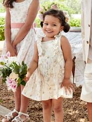 -Floral Dress in Cotton Gauze for Babies