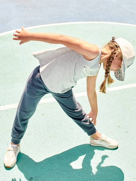 Sports Sleeveless Top for Girls marl grey 
