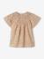 Blouse with Smocked Neckline & Short Sleeves for Babies white 