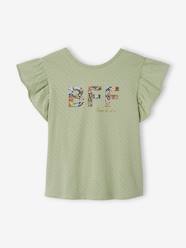 Girls-Tops-T-Shirts-Fancy T-Shirt with Ruffles on the Sleeves, for Girls