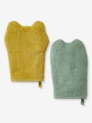 Bedding & Decor-Bathing-Pack of 2 Bath Mitts, Under the Ocean