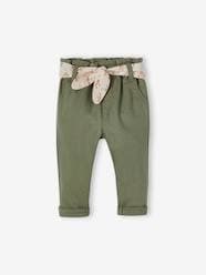 Paperbag Trousers with Belt, for Babies