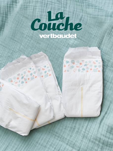 Box of 4 Packets of 40 Nappies, Size 5 (11 to 25 kg), VERTBAUDET White 
