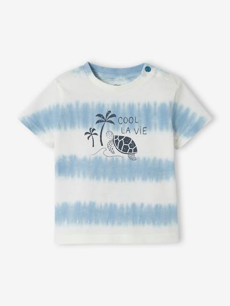 Tie & Dye Turtle T-Shirt for Babies sky blue 