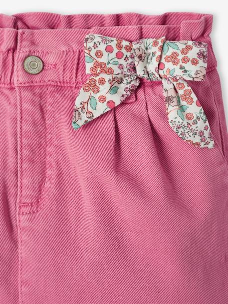 Paperbag Skirt with Floral Fancy Bow, for Girls sweet pink 