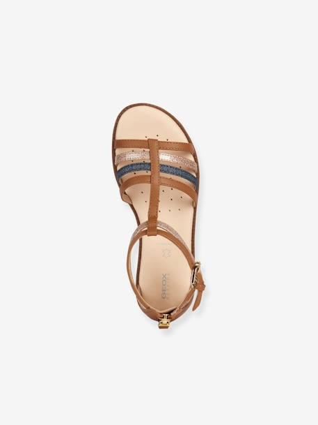 Karly Girls Sandals by GEOX®, for Children brown+white 