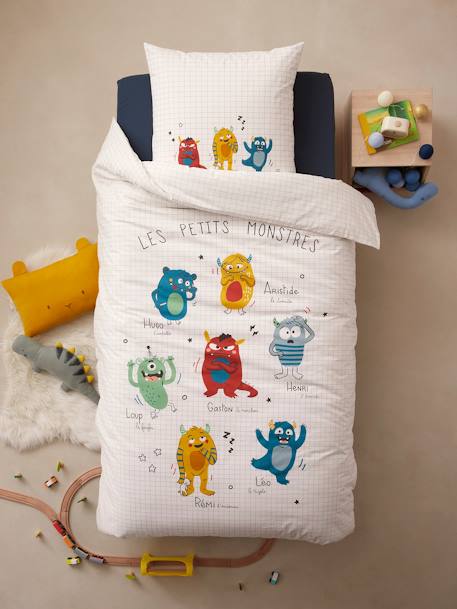 Duvet Cover & Pillowcase Set for Children, Monsters multicoloured 