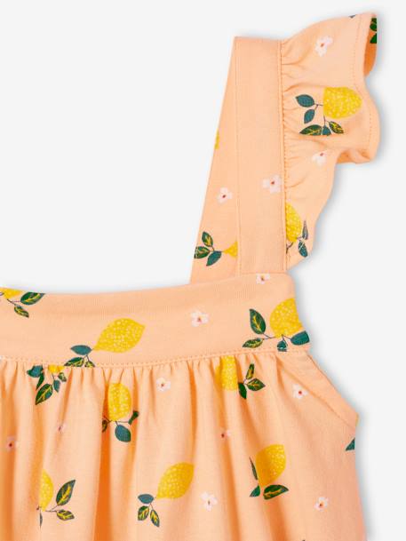 Strappy Dress for Girls rosy apricot 
