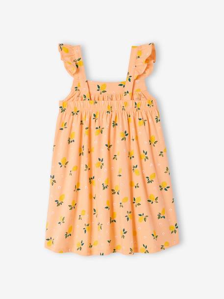 Strappy Dress for Girls rosy apricot 
