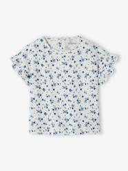 Floral T-Shirt in Pointelle Knit, for Babies