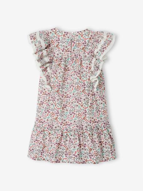 Cherry Blossom Dress, Ruffled Sleeves, for Girls ecru 