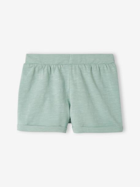 Pack of 2 Shorts in Jersey Knit for Girls aqua green 