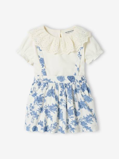 Occasion Wear Outfit: Skirt & T-Shirt for Babies ecru 