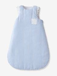 Bedding & Decor-Baby Bedding-Striped Sleeveless Baby Sleeping Bag in Seersucker, Cottage
