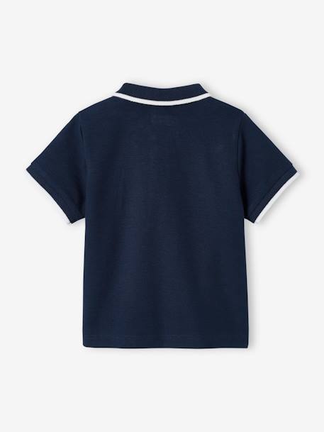 Polo Shirt with Embroidery on the Chest, for Baby Boys Dark Blue 