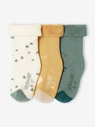 Pack of 3 Pairs of Socks with Stars, Clouds & Sun for Babies