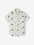 Short Sleeve Shirt with a Touch of Linen, Surfwear Motifs, for Boys printed white 