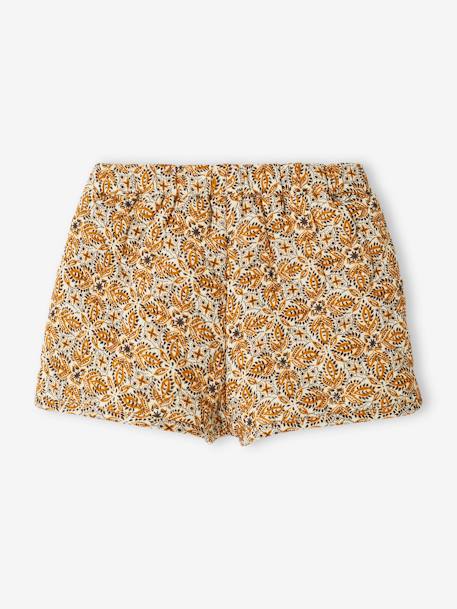 Printed, Quilted Shorts for Girls ecru 