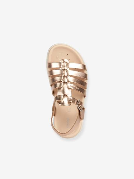 Soleima Girl Sandals by GEOX®, for Children rust+silver 